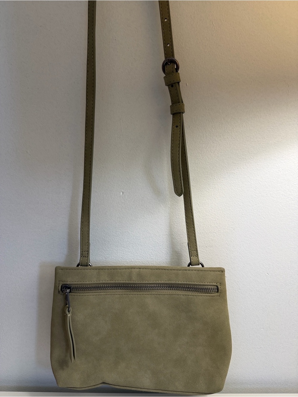 Universal Thread Olive Crossbody Suede Shoulder Bag